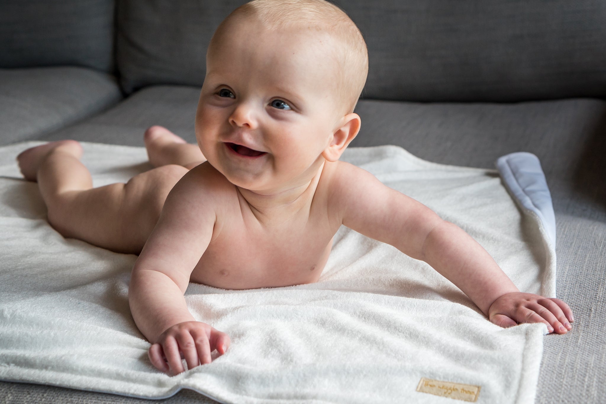 Baby on TheWiggleTree Bamboo Change Mat