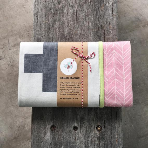 Gift wrapped Organic Cotton Blanket-Swaddle Wrap for Baby