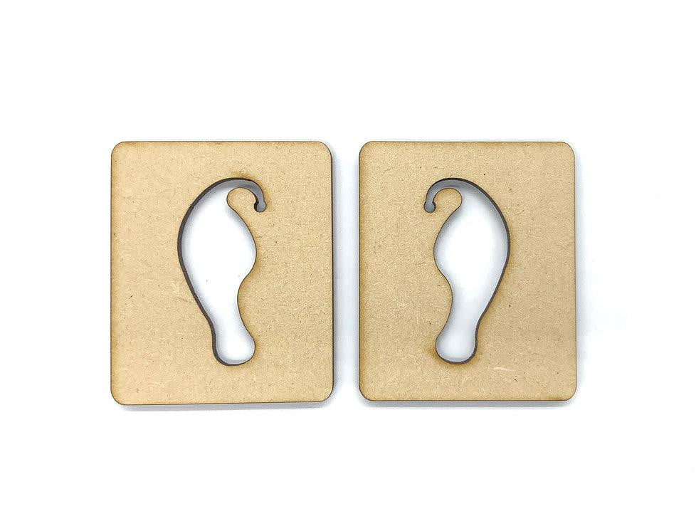 ELF ‘OFF THE SHELF’ MINI SHOE PRINT PAIR – STENCIL