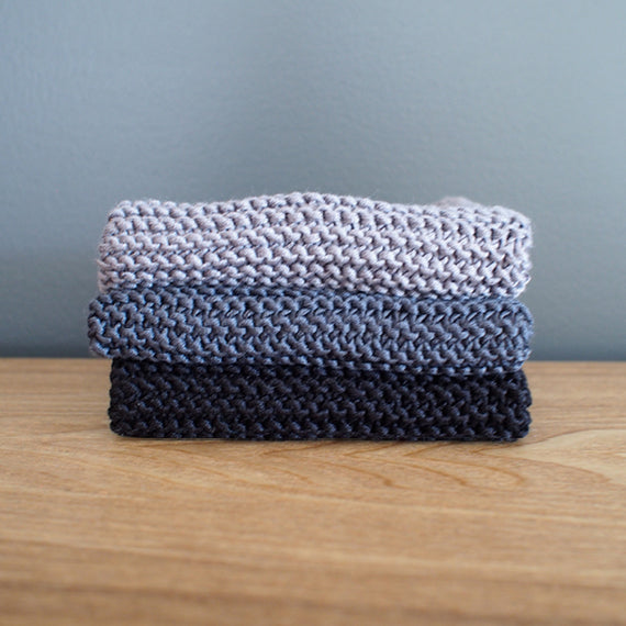 Knitted Washers - 3 Pack