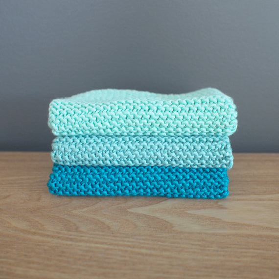 Knitted Washers - 3 Pack