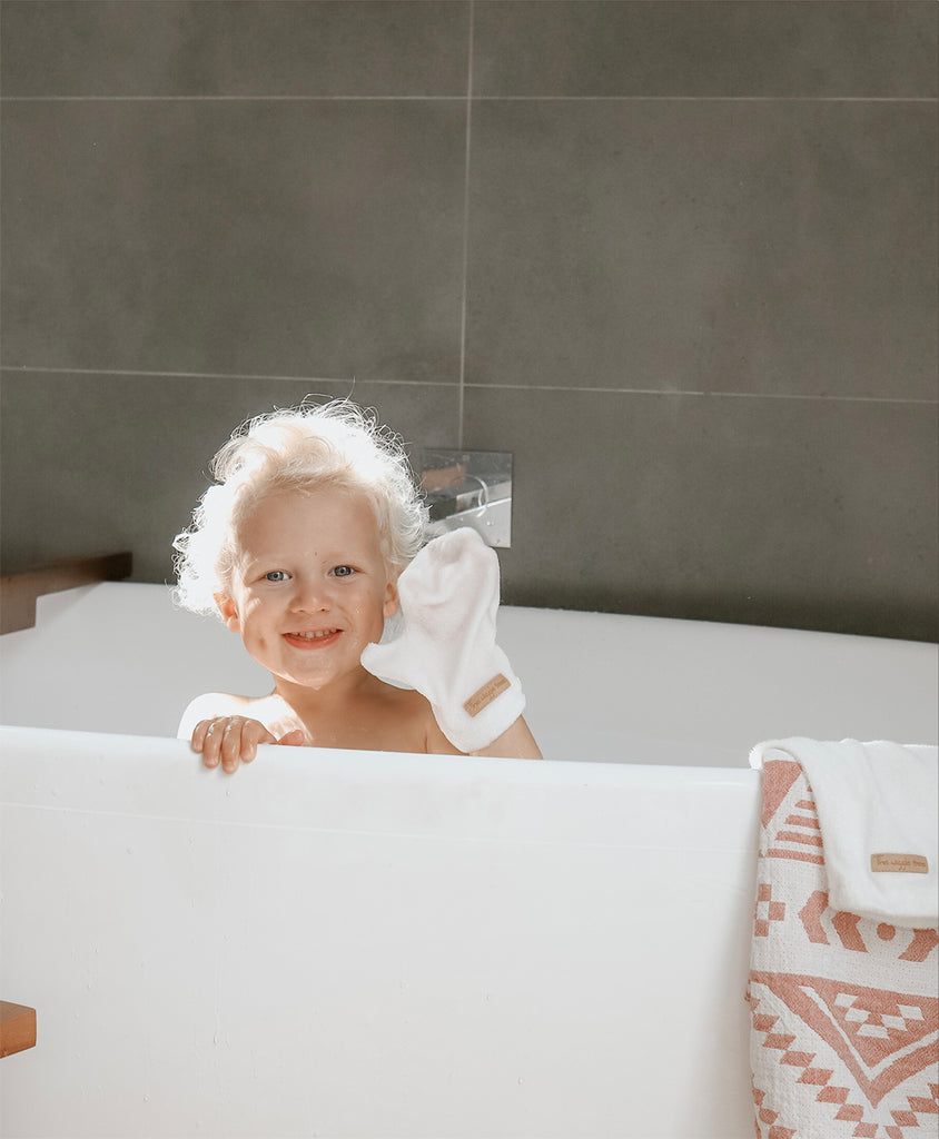 Mama & Me Bamboo Bath Mittens