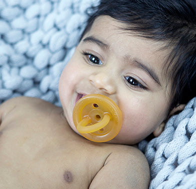 NATURAL RUBBER SOOTHER ROUND DUMMY | TWIN PACK