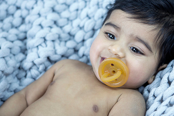 NATURAL RUBBER SOOTHER ROUND DUMMY | TWIN PACK