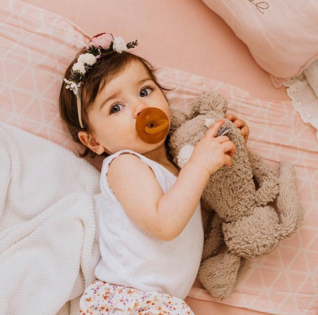 NATURAL RUBBER SOOTHER ROUND DUMMY | TWIN PACK