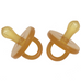 NATURAL RUBBER SOOTHER ROUND DUMMY | TWIN PACK