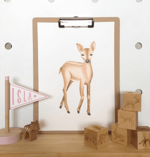 the-wiggle-tree-deer-woodland-animals-nursery-art-print